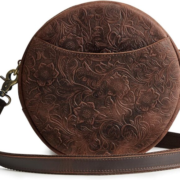 Handbags - Leather Crossbody Bags for Women Trendy Circle Cross Body Shoulder Bag Designer